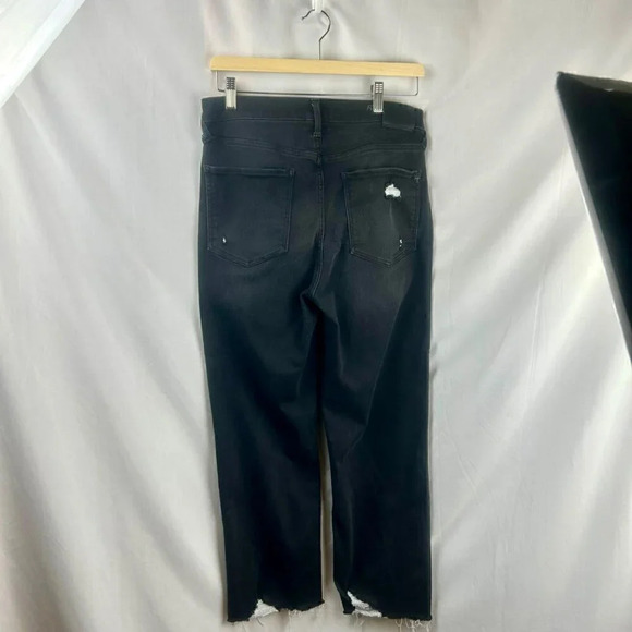 Serra Retreat Joie Rucker Dume High Rise Straight Jeans Size 10 Black Distressed - Picture 7 of 12